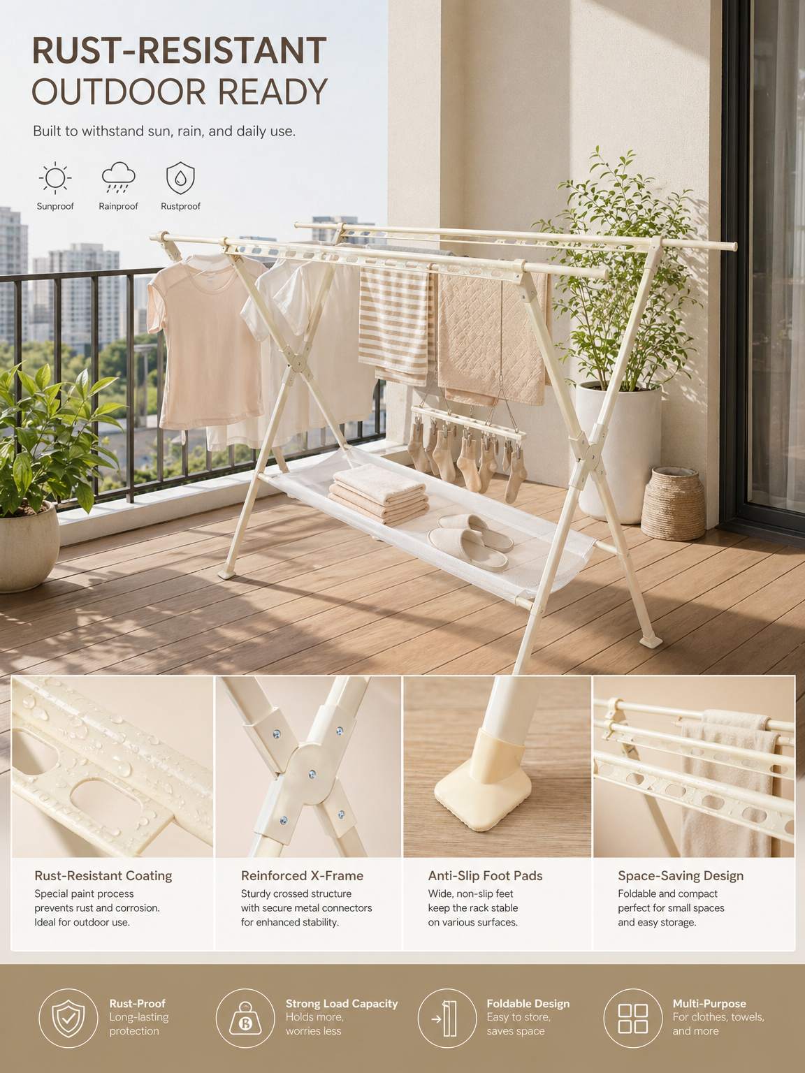 Foldable Clothes Rack