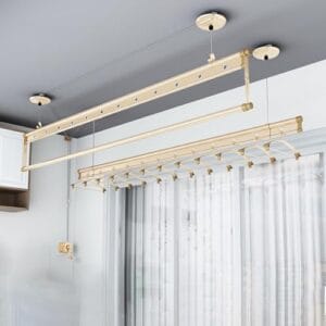 ceiling mounted laundry racks for outdoor interiors