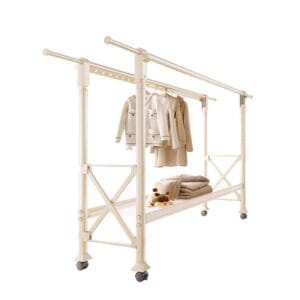 Foldable H-Type Floor Clothes Rack