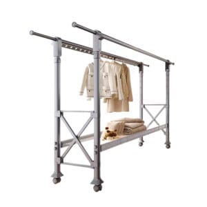 Foldable H-Type Floor Clothes Rack