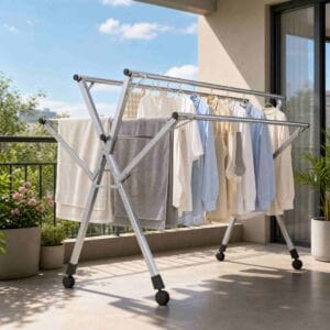 5 Bar Galvanized Clothes Rack